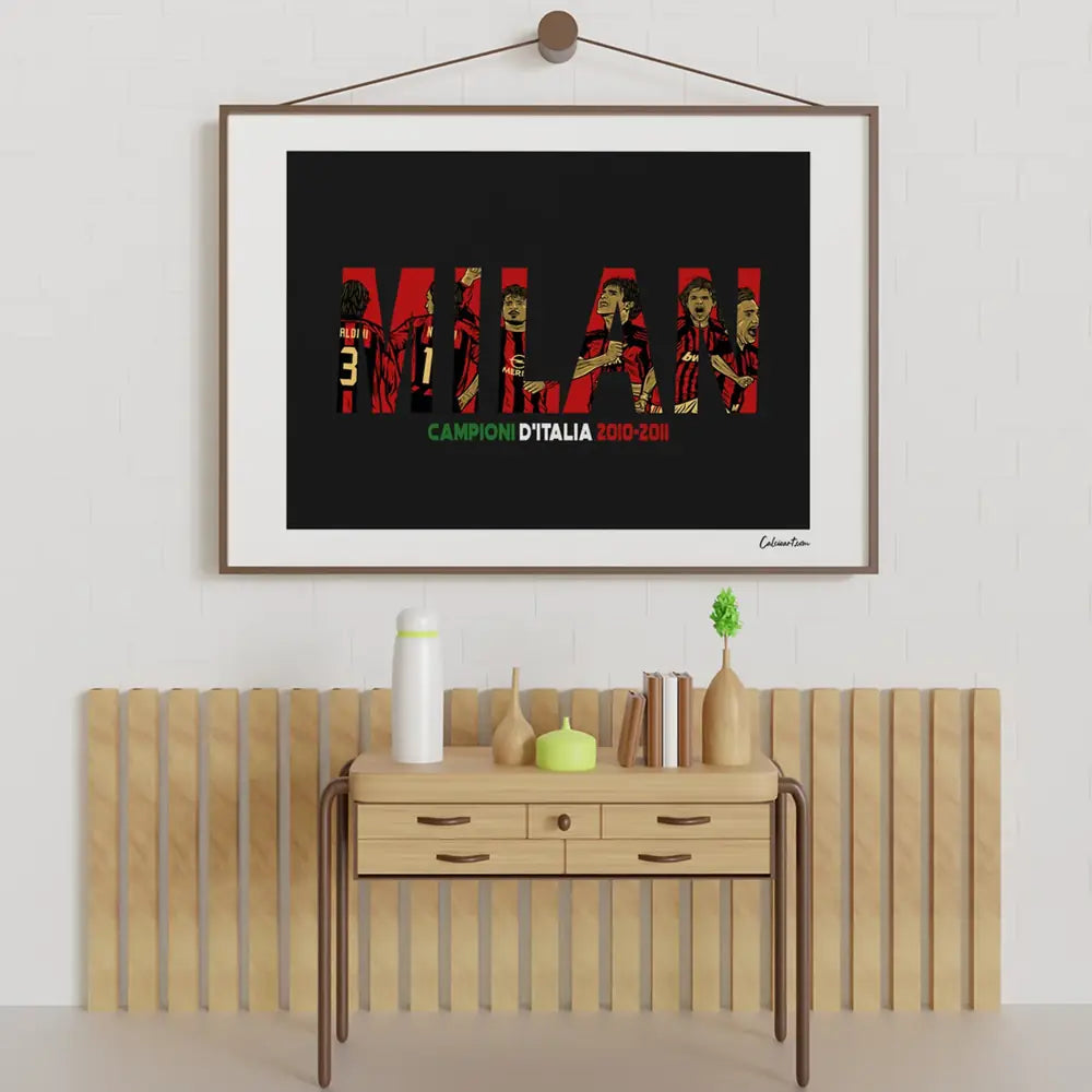 Poster Milan Scudetto 2010/2011 — stampa CalcioArt in ambiente (6)