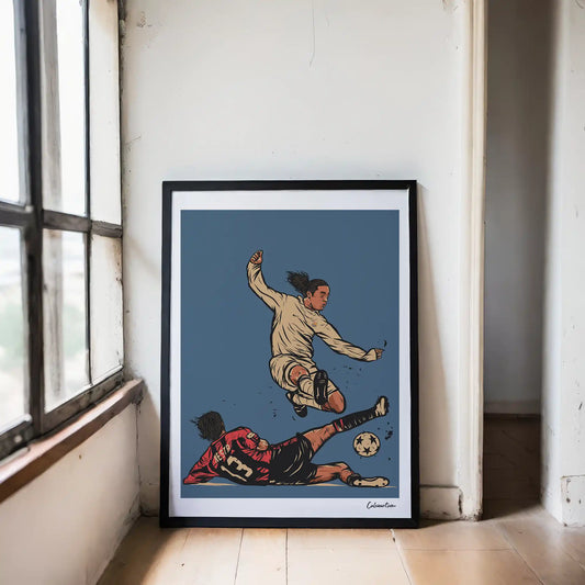 NESTA vs RONALDINHO · poster in cornice, ambientazione 1