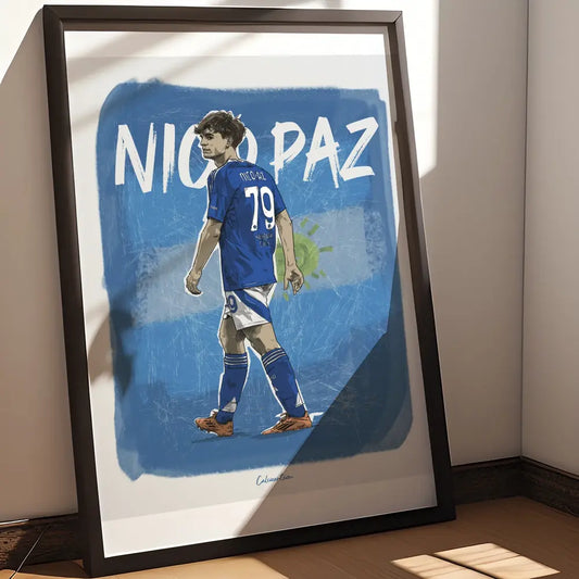 Poster Nico Paz — stampa CalcioArt in ambiente (1)