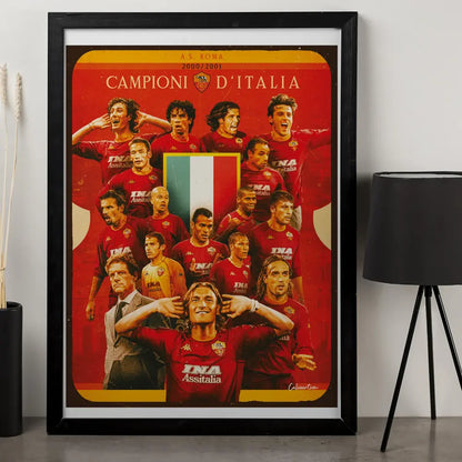 Poster Roma Scudetto — stampa CalcioArt in ambiente (2)