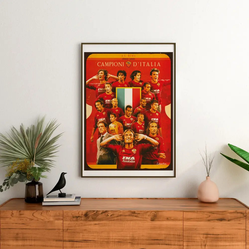 Poster Roma Scudetto — stampa CalcioArt in ambiente (5)