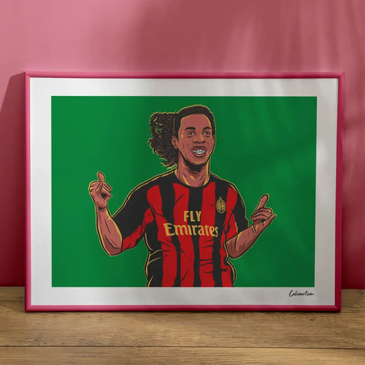 Poster Ronaldinho - Milan — stampa CalcioArt in ambiente (1)