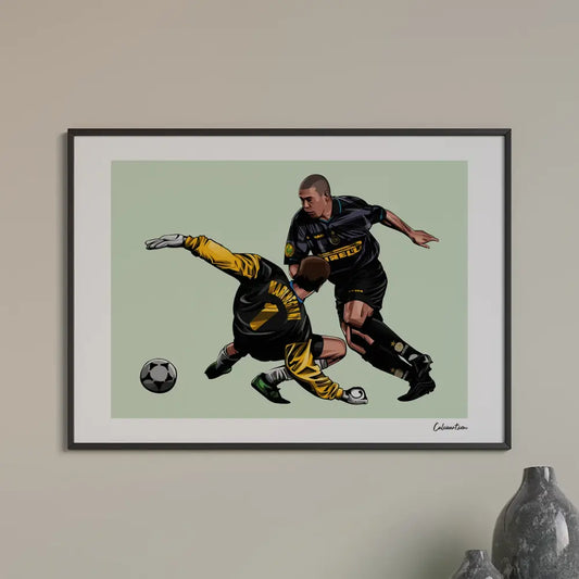Poster Ronaldo - Finale Coppa Uefa — stampa CalcioArt in ambiente (1)