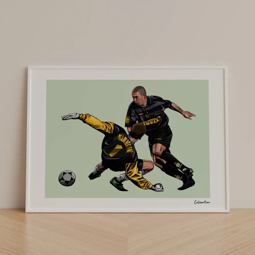 Poster Ronaldo - Finale Coppa Uefa — stampa CalcioArt in ambiente (2)