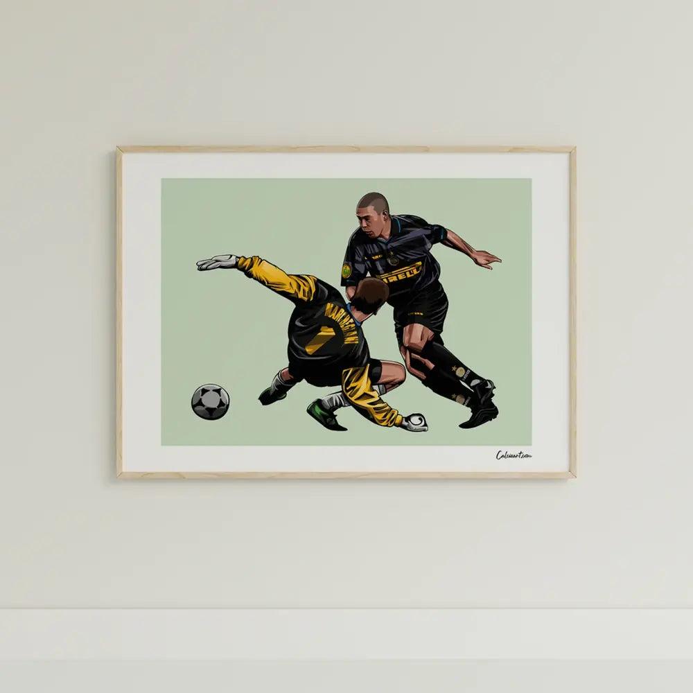 Poster Ronaldo - Finale Coppa Uefa — stampa CalcioArt in ambiente (4)