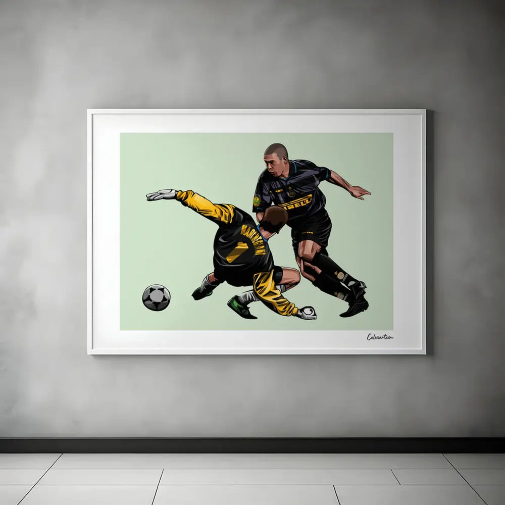 Poster Ronaldo - Finale Coppa Uefa — stampa CalcioArt in ambiente (5)