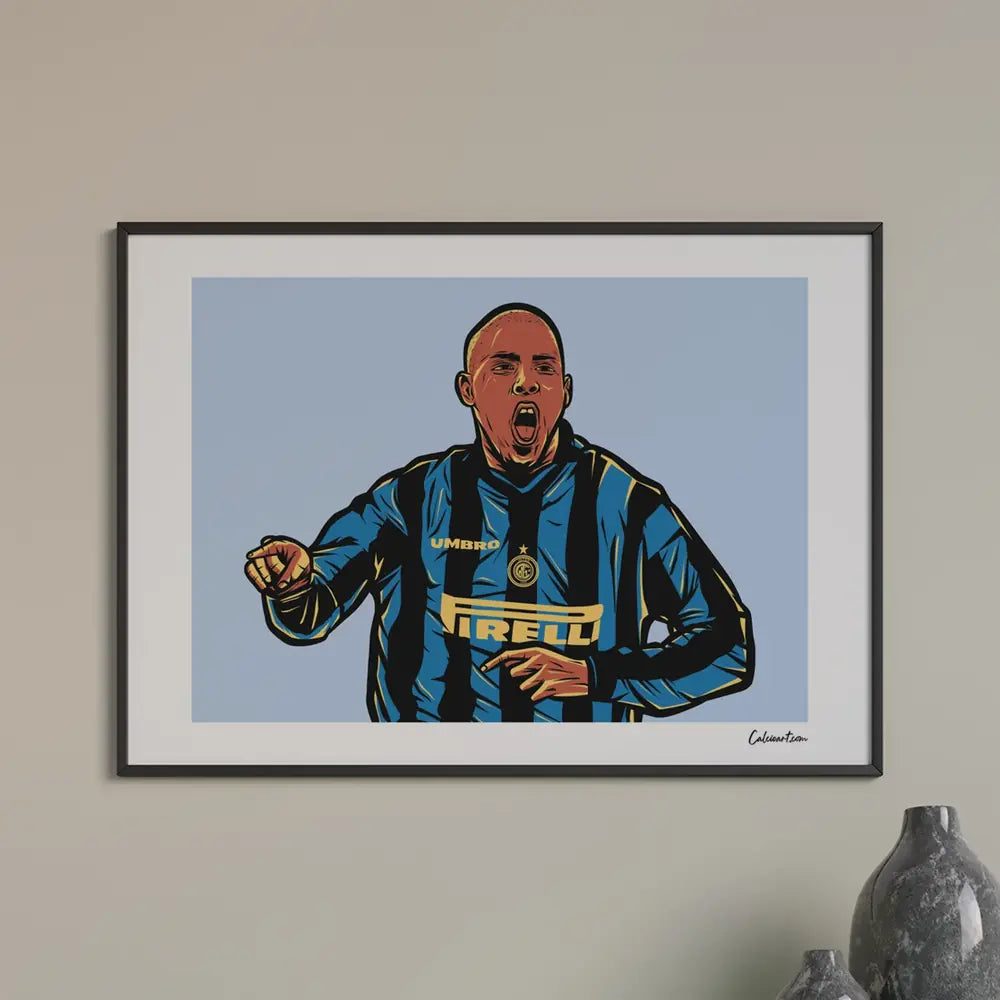 Poster Ronaldo — stampa CalcioArt in ambiente (1)