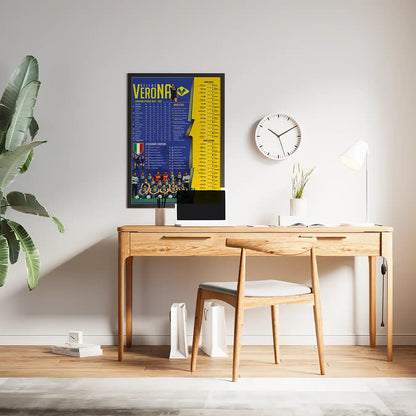 SCUDETTO - VERONA CLASSIFICA 1984/1985 · poster in cornice, ambientazione 4