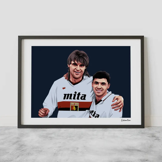 Poster Skuhravy & Aguilera — stampa CalcioArt in ambiente (1)