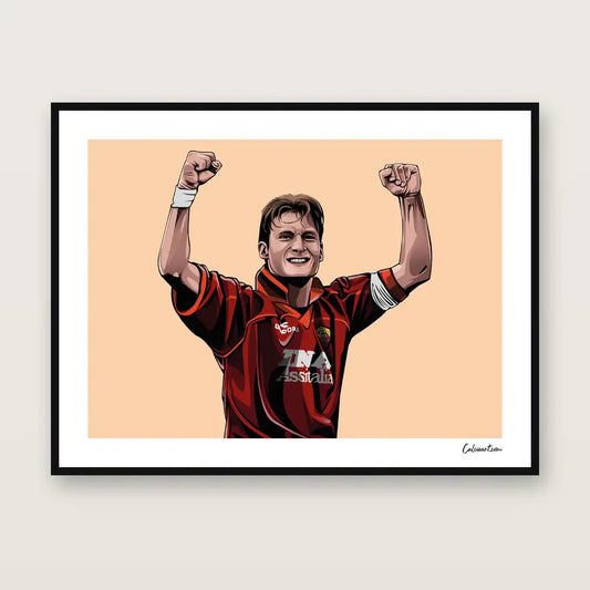 Poster Totti - Esultanza Braccia Alzate — stampa CalcioArt in ambiente (1)