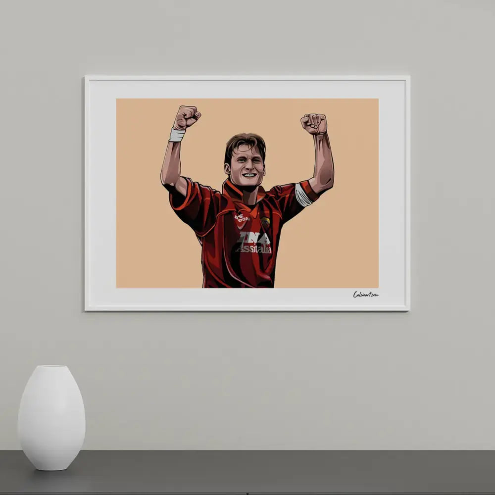 Poster Totti - Esultanza Braccia Alzate — stampa CalcioArt in ambiente (3)