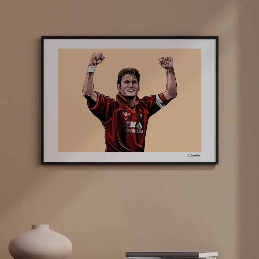 Poster Totti - Esultanza Braccia Alzate — stampa CalcioArt in ambiente (4)