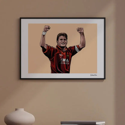 Poster Totti - Esultanza Braccia Alzate — stampa CalcioArt in ambiente (4)