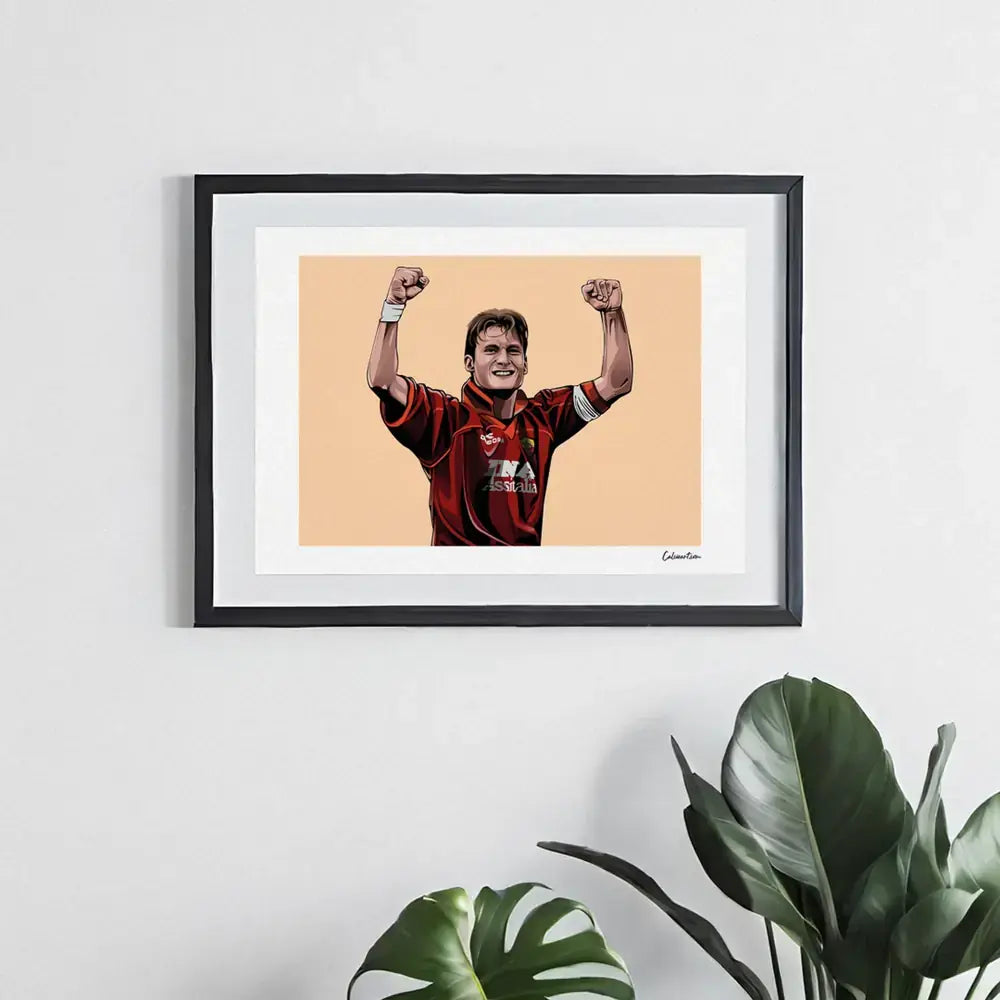 Poster Totti - Esultanza Braccia Alzate — stampa CalcioArt in ambiente (5)