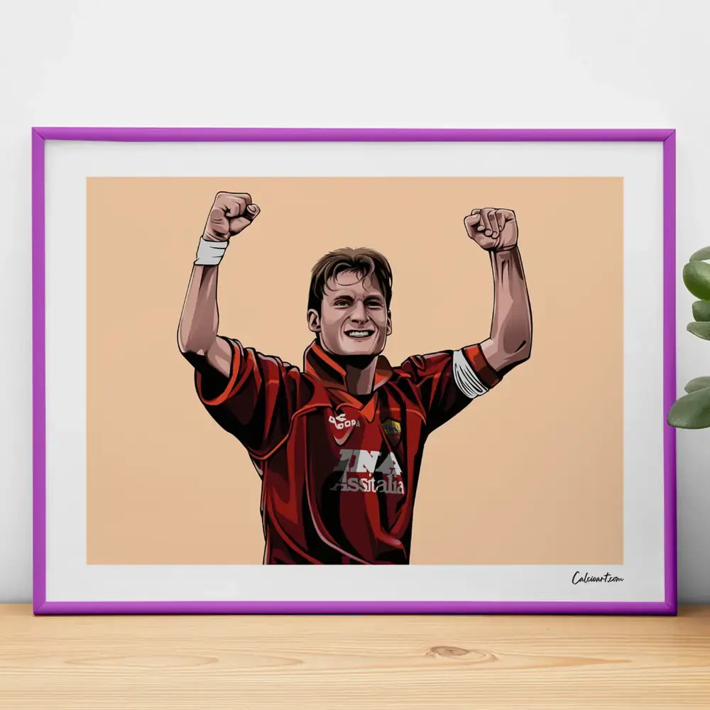 Poster Totti - Esultanza Braccia Alzate — stampa CalcioArt in ambiente (6)