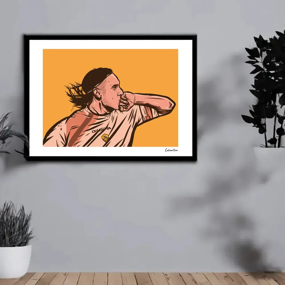 Poster Totti - Esultanza — stampa CalcioArt in ambiente (3)