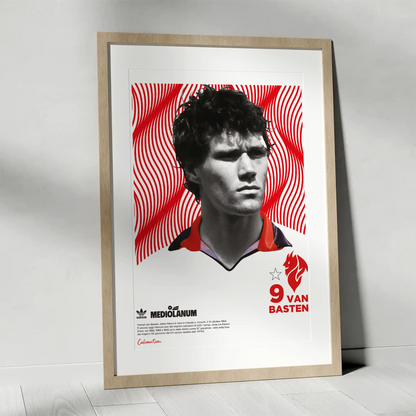 VAN BASTEN FIGURINA ANNI '80 · poster in cornice, ambientazione 1