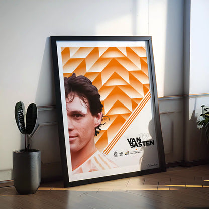 VAN BASTEN OLANDA FIGURINA ANNI '80 · poster in cornice, ambientazione 1