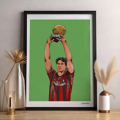 VAN BASTEN - PALLONE D'ORO · poster in cornice, ambientazione 1