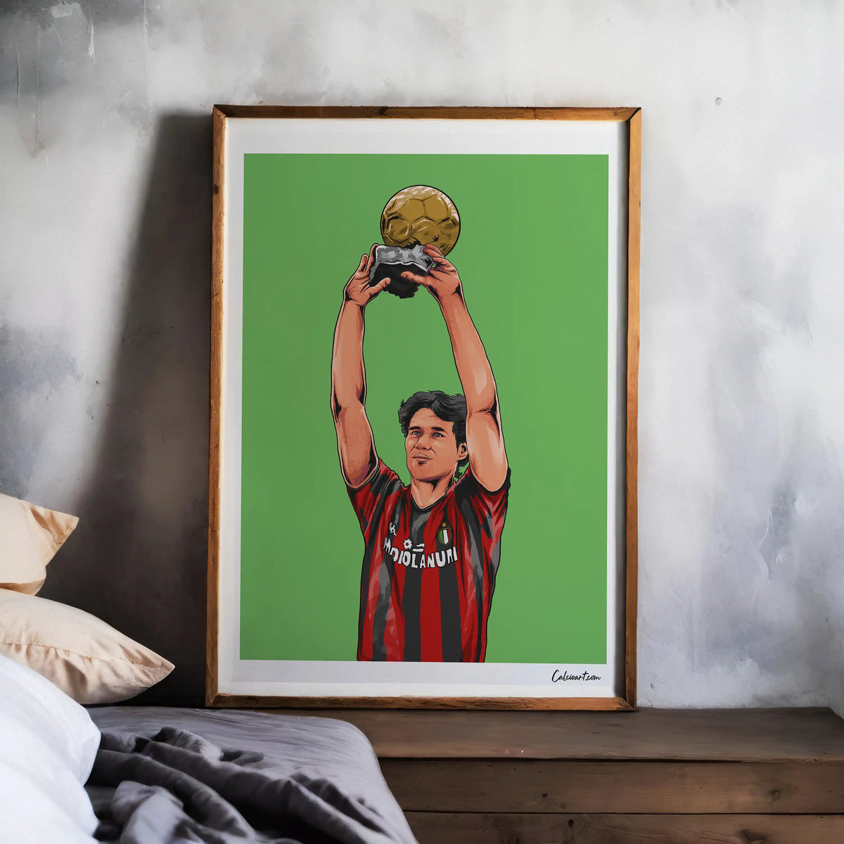 VAN BASTEN - PALLONE D'ORO · poster in cornice, ambientazione 4