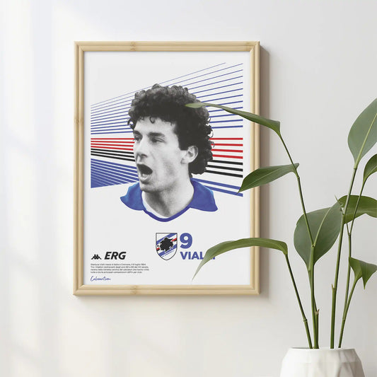 VIALLI FIGURINA ANNI '80 · poster in cornice, ambientazione 1