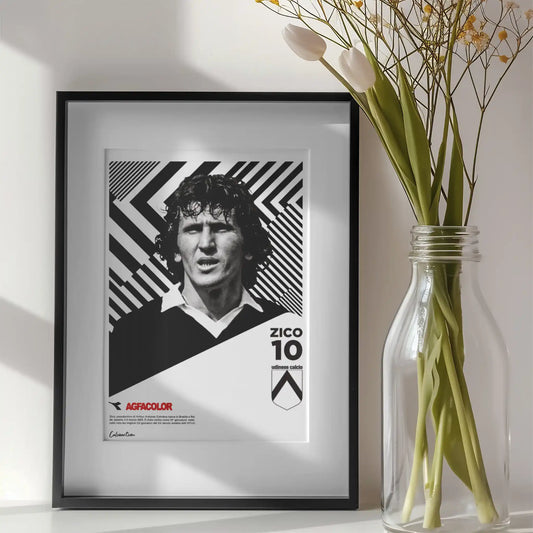 ZICO FIGURINA ANNI '80 · poster in cornice, ambientazione 1