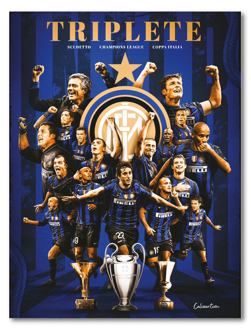 Triplete Inter INTER - TRIPLETE – Calcioart